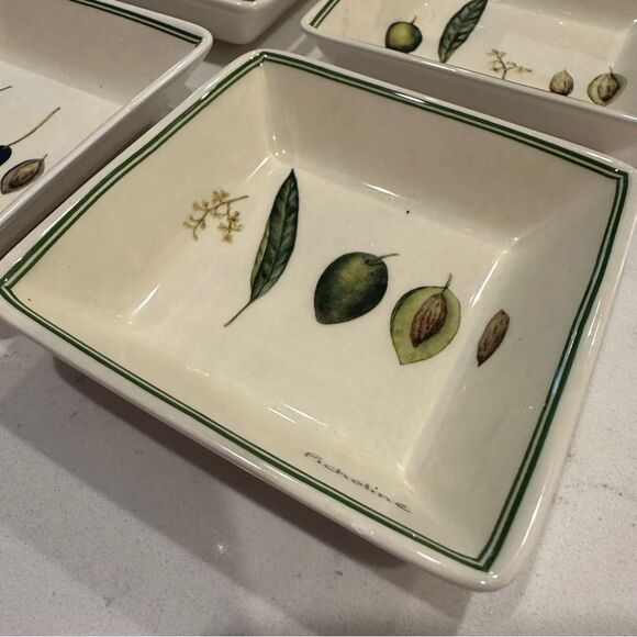 William Sonoma | four (4)  olive bowls trays serving botanical olive collection - Picture 2 of 8